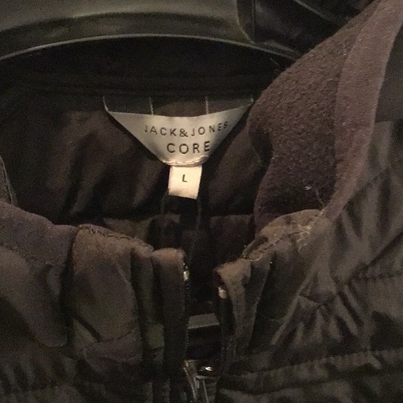 NWT Jack & Jones quilted jacket size L black slim fit - Picture 3 of 5